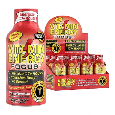 Focus+ - Tropical Infusion - 1.93 oz (12 Bottles)