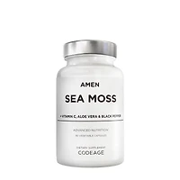 Codeage Amen Sea Moss + Vitamin C - Aloe Vera & Black Pepper 90 Vegetable Capsules (30 Servings)