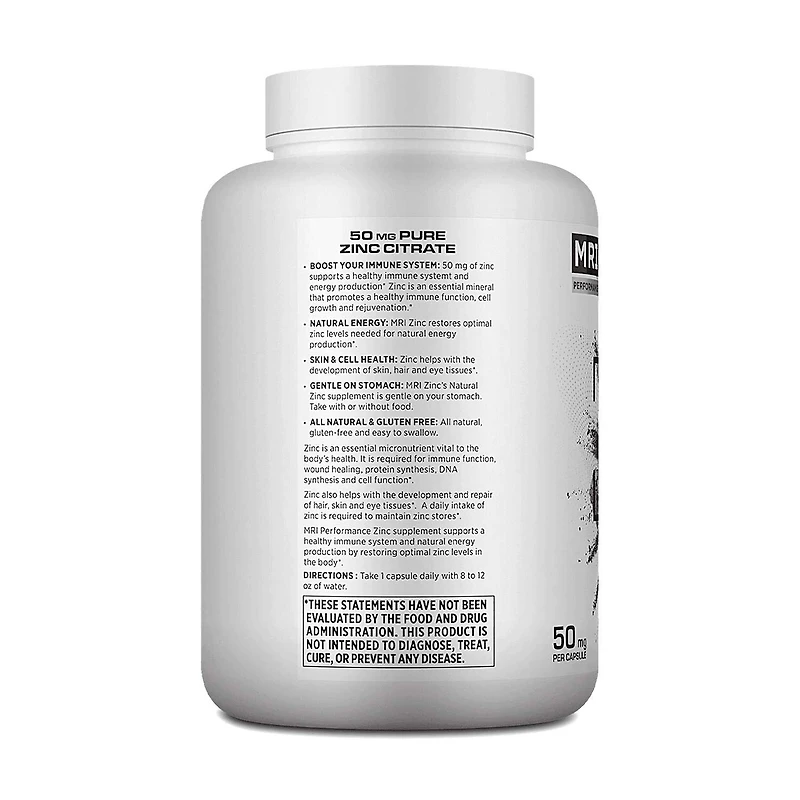 Zinc Dietary Supplement - 60 Capsules (60 Servings)