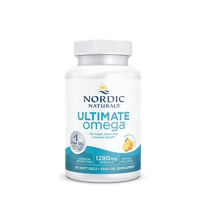 Nordic Naturals Ultimate Omega Soft Gels Healthy - Lemon 60 Softgels (30 Servings)
