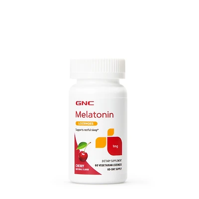 GNC Melatonin Lozenges 1 Mg - Cherry 60 Vegetarian (60 Servings)