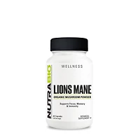 NutraBio Lions Mane Beta Glucan - 60 Capsules (30 Servings)