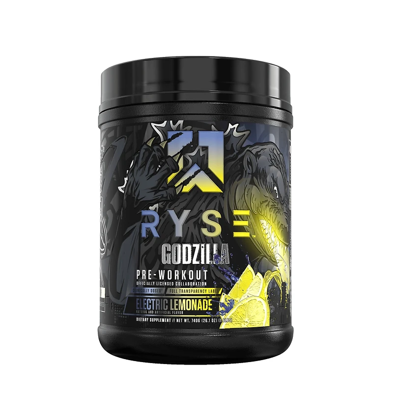 RYSE Godzilla Pre-Workout - Electric Lemonade (40 Servings)