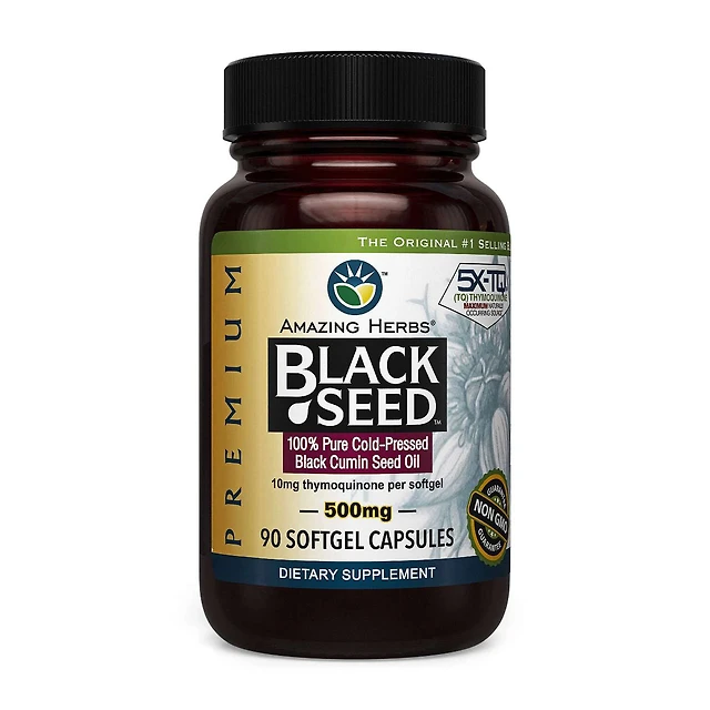 Black Seed™ 100% Pure Cold-Pressed Black Cumin Seed Oil - 90 Capsules (45 Servings)