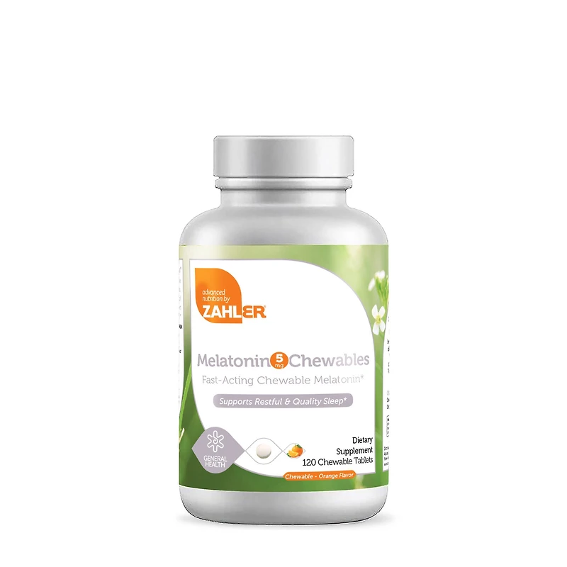 ZAHLER Melatonin 5Mg - Orange 120 Chewable Tablets