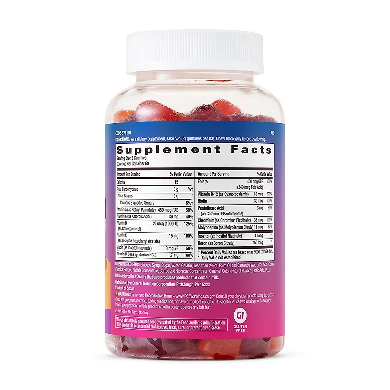 Teen Multivitamin - Natural Fruit Flavors - 120 Gummies (60 Servings)