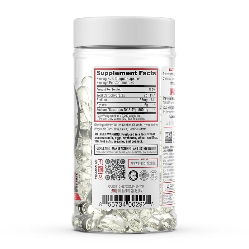 NOXYGEN® Pre-Workout Accelerator - 90 Liquid Capsules (30 Servings)