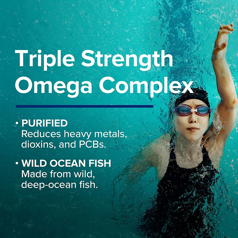 Triple Strength Omega Complex - Lemon - 90 Softgels (30 Servings)