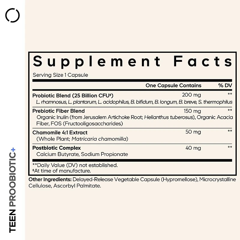 Teen Probiotic+ - 30 Capsules (30 Servings)