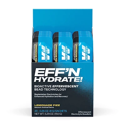 MuscleTech Eff'n Hydrate! - Lemonade Fizz 20 Sachets (20 Servings)