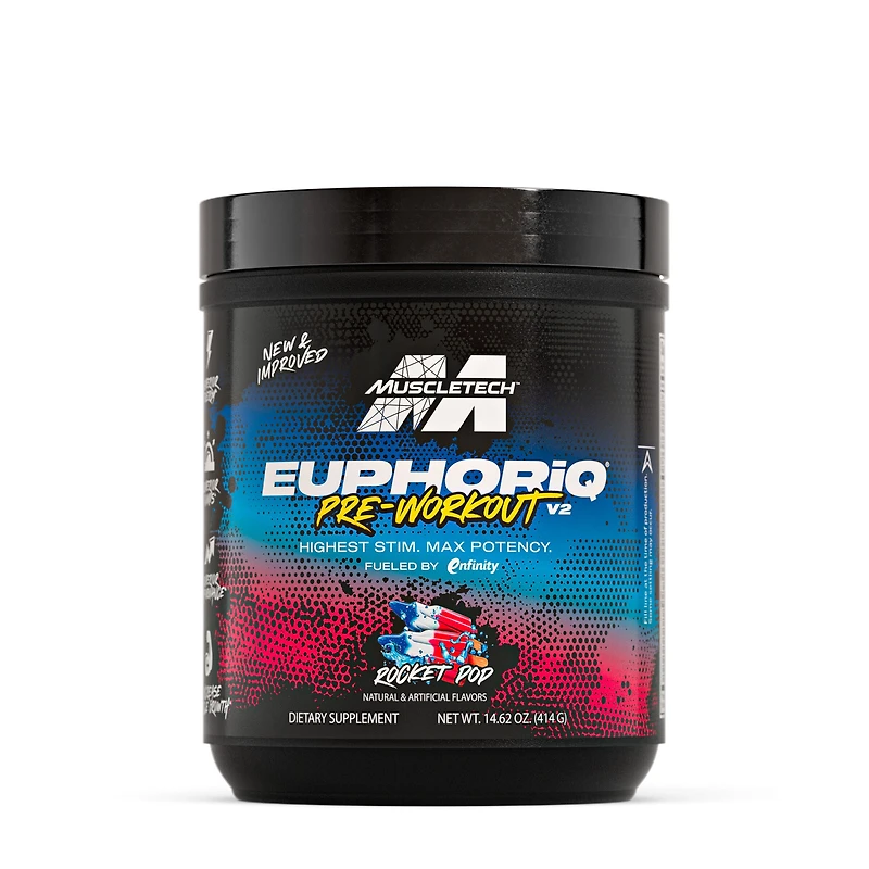 MuscleTech Euphoriq Pre-Workout V2 - Rocket Pop (20 Servings)