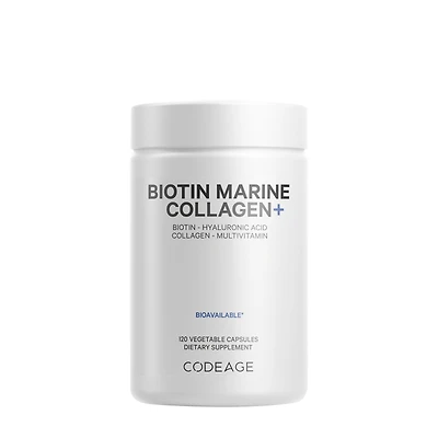 Codeage Biotin Marine Collagen+ Vitamin C - 120 Capsules (30 Servings)