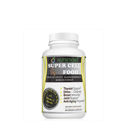 O NUTRITIONS Super Cell Food Vegan - 60 Capsules (30 Servings)