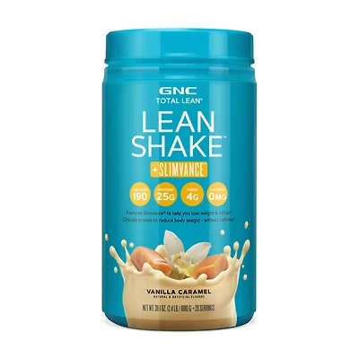 GNC Total Lean Shake + Slimvance Caffeine Free Healthy - Vanilla Caramel (20 Servings) 2.4 lbs.