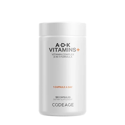 Codeage Adk Vitamin Supplement Gluten-Free - 180 Capsules (180 Servings)