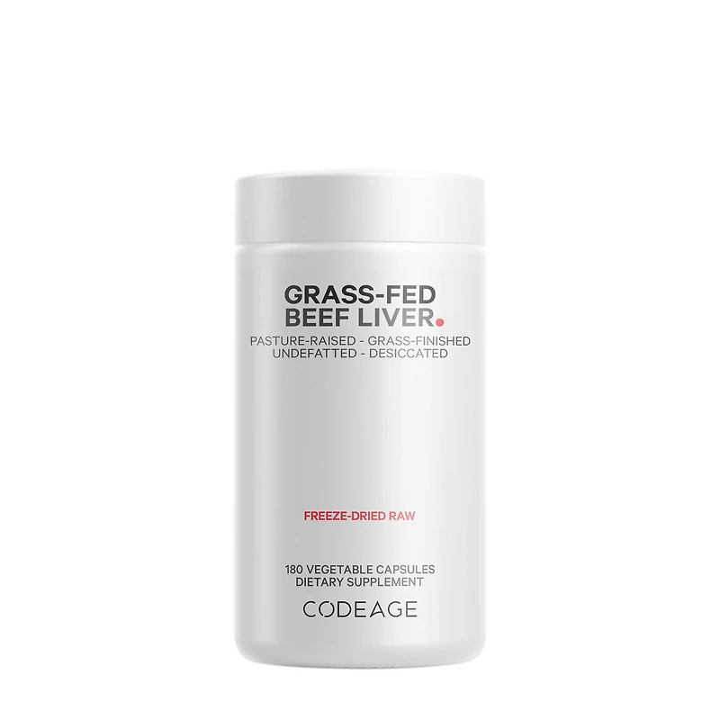 Codeage Grass-Fed Beef Liver - 180 Capsules (60 Servings)