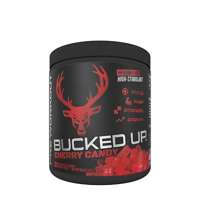 Bucked Up High Stimulant Pre-Workout - Cherry Candy (30 Servings)