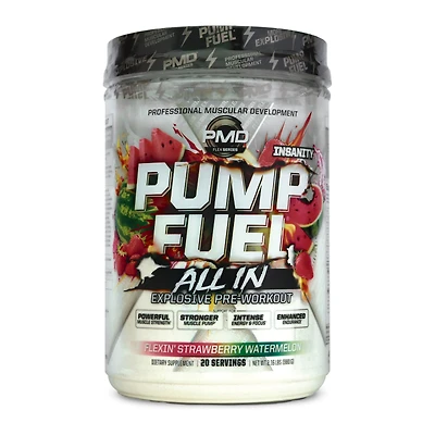 PMD Pump Fuel All in Pre-Workout - Flexin' Strawberry Watermelon (20 Servings)