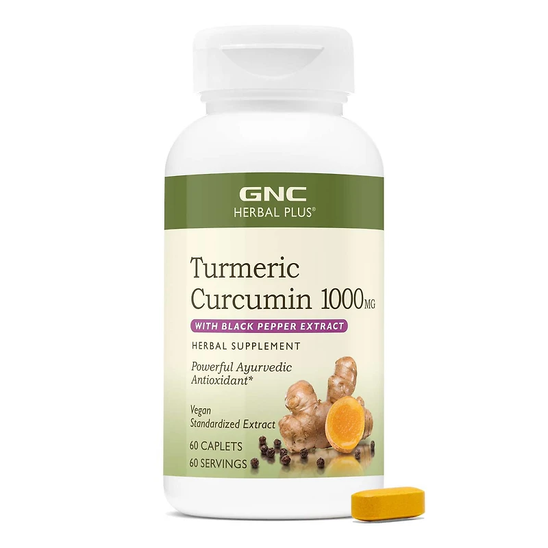 Turmeric Curcumin 1000mg Extra Strength - 60 Caplets (60 Servings)
