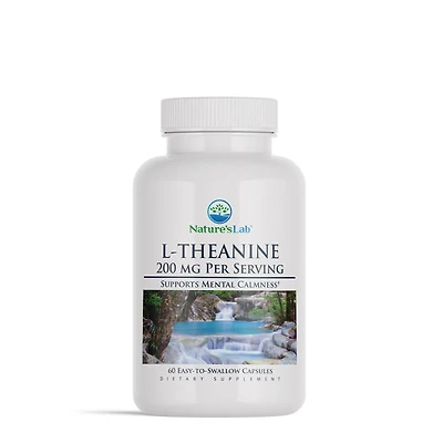Nature's Lab L-Theanine 200Mg Healthy - 60 Capsules (60 Servings)