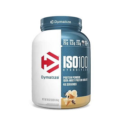 Dymatize Iso100 Hydrolyzed Whey Protein - Gourmet Vanilla (46 Servings) 3 lbs.