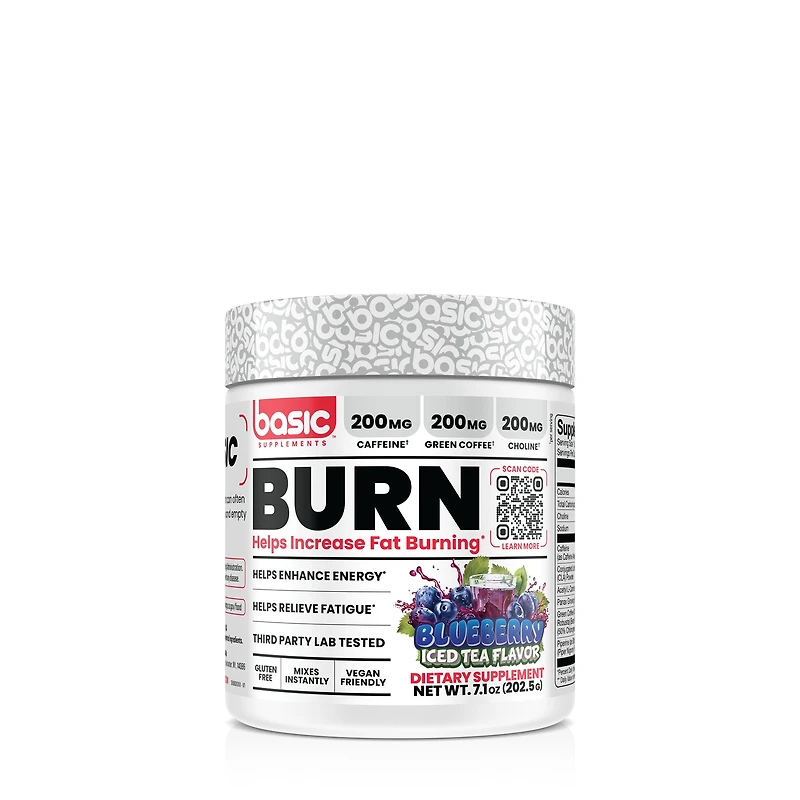 Basic Supplements Burn Vegan - Blueberry Iced Tea (45 Servings)