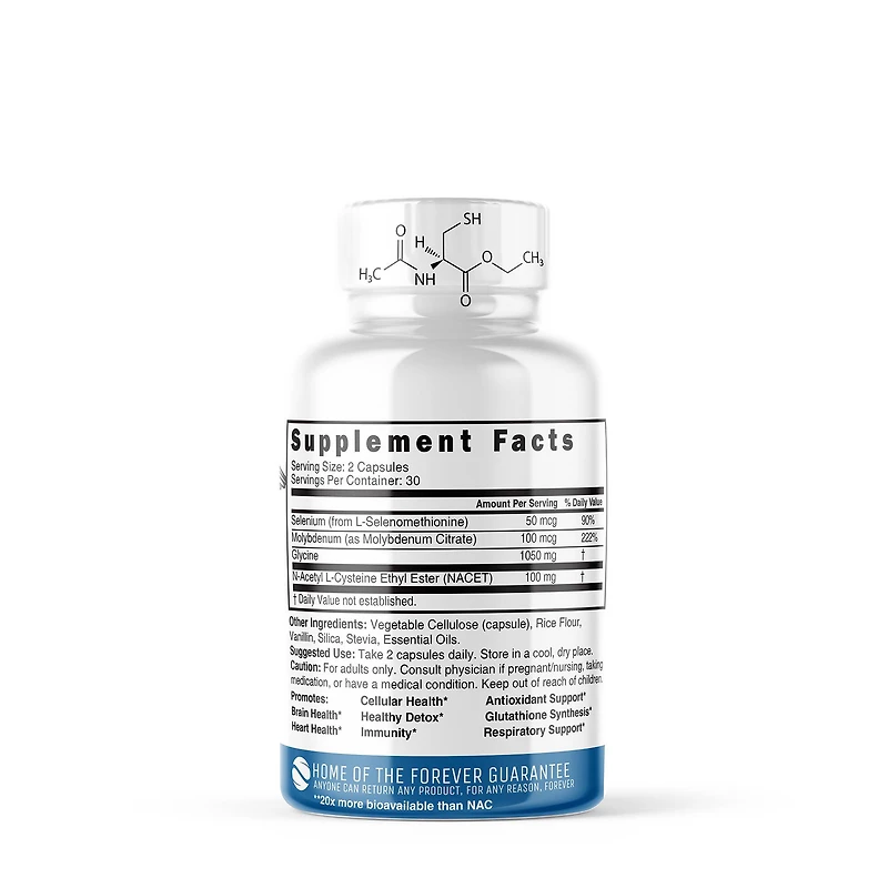 Brain Support Neuro-Nac NAC Ethyl Ester 50mg - 60 Capsules (60 Servings)