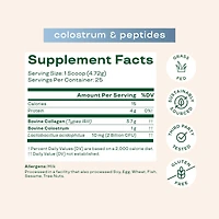 Colostrum & Collagen Peptides - Unflavored (25 Servings)