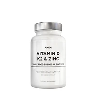 Codeage Amen Vitamin D Vegan - K2 & Zinc D3 60 Capsules (60 Servings)