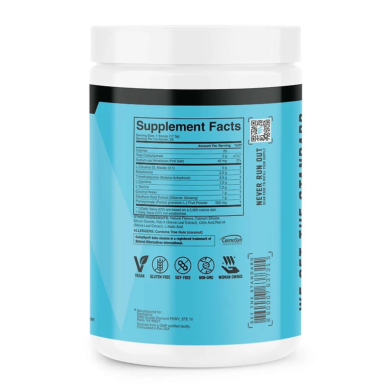 Advanced Pre-Workout Formula - Mango Lemonade (25 Servings)