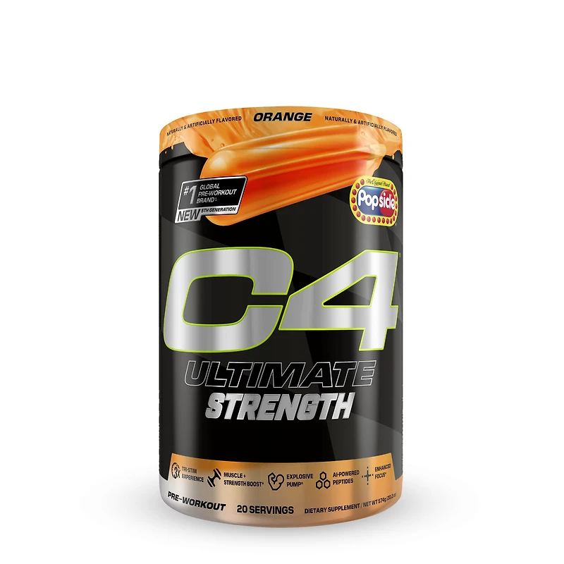 Cellucor C4 Ultimate Strength Pre-Workout - Orange Popsicle (20 Servings)