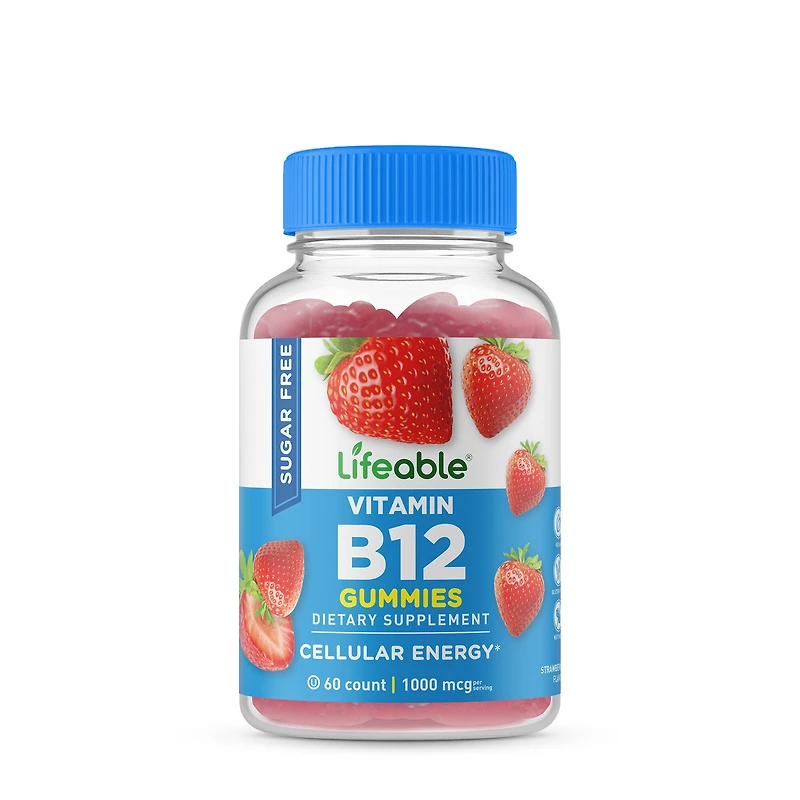 Lifeable Sugar Free Vitamin B12 1000Mcg - 60 Gummies (30 Servings)