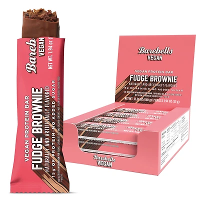 Barebells Vegan Protein Bar - Fudge Brownie (12 Bars)