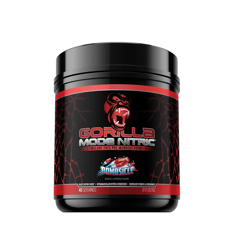 Gorilla Mind Mode Nitric Stim Free Pre-Workout - Bombsicle (40 Servings)