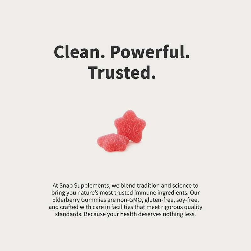 Immune Booster Elderberry Extract - 60 Gummies (30 Servings)