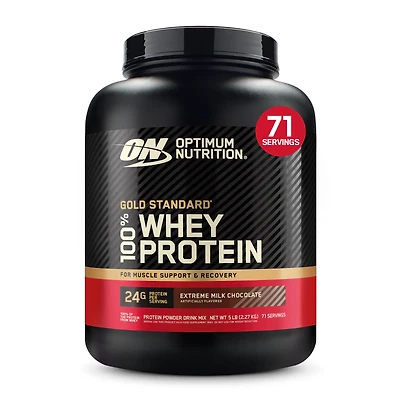 Optimum Nutrition Gold Standard 100% Whey Protein - Extreme Milk Chocolate (71 Servings) 5 lbs.