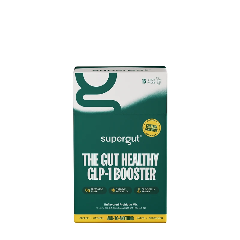 Supergut The Gut Healthy GLP-1 Booster Beta Glucan - Unflavored 0.3 Oz. (15 Servings)