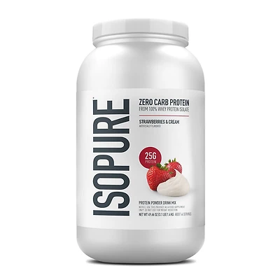 Isopure Zero Carb - Strawberries and Cream (44 Servings) 3 lbs.