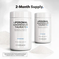 Liposomal Magnesium Taurate - 120 Vegetable Capsules (60 Servings)