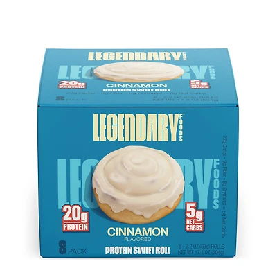 Legendary Foods Protein Sweet Roll - Cinnamon (8 Rolls) 8 Servings