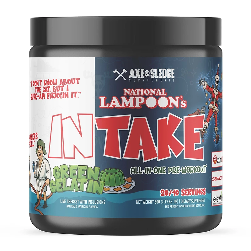 Axe & Sledge Supplements Intake All-In-One Pre-Workout - Green Gelatin (20/40 Servings)