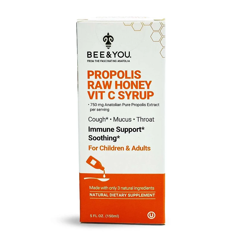 Propolis Raw Honey Vit C Syrup - 5 oz. (10 Servings)