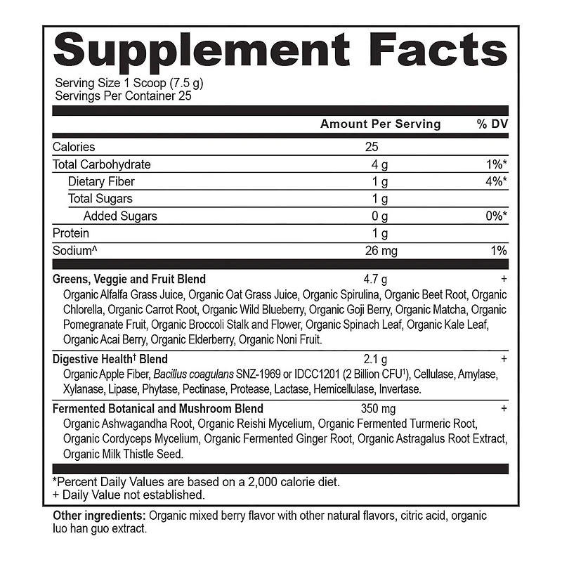 Organic Super Greens - Berry (25 Servings)