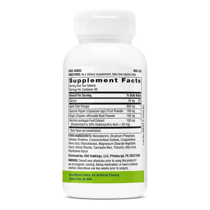 Apple Cider Vinegar - 120 Tablets (60 Servings)
