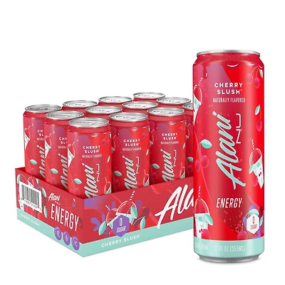 Alani Nu Cherry Slush - Energy Drink Vegan - 12Oz. (12 Cans) Zero Sugar
