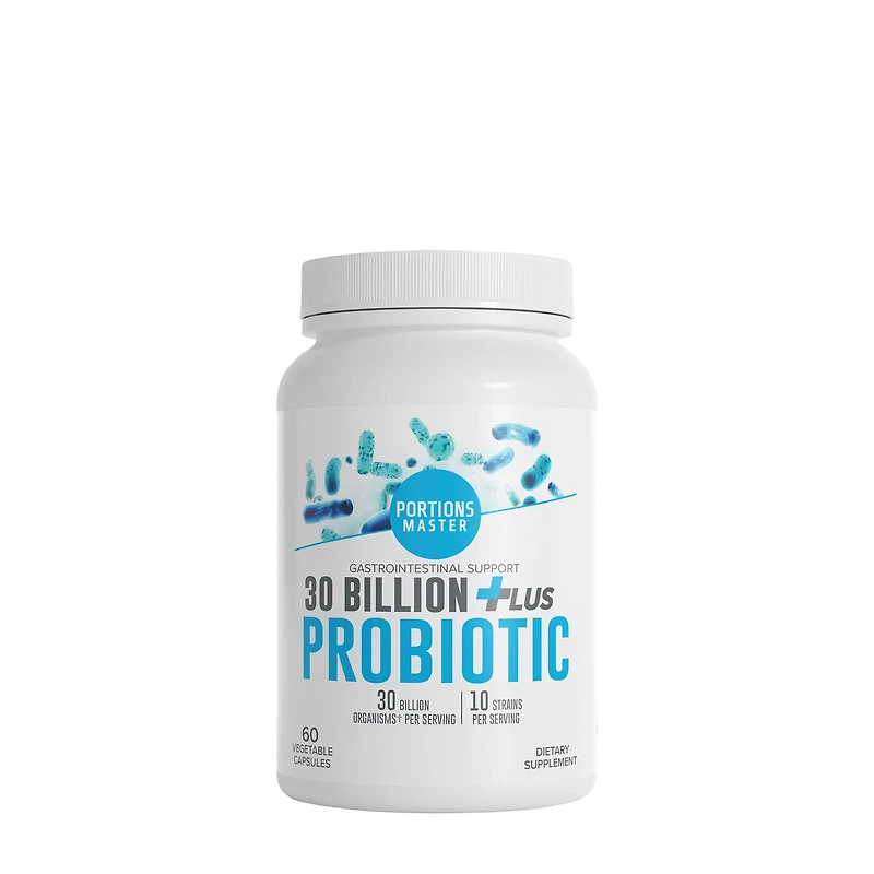 Portions Master 30 Billion Plus Probiotic - 60 Capsules (60 Servings)