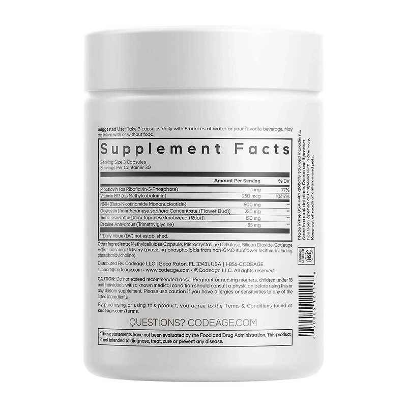 Liposomal NMN Platinum - 90 Capsules (30 Servings)