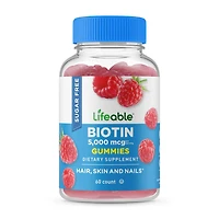 Sugar Free Biotin 5000 mcg - 60 Gummies (30 Servings)