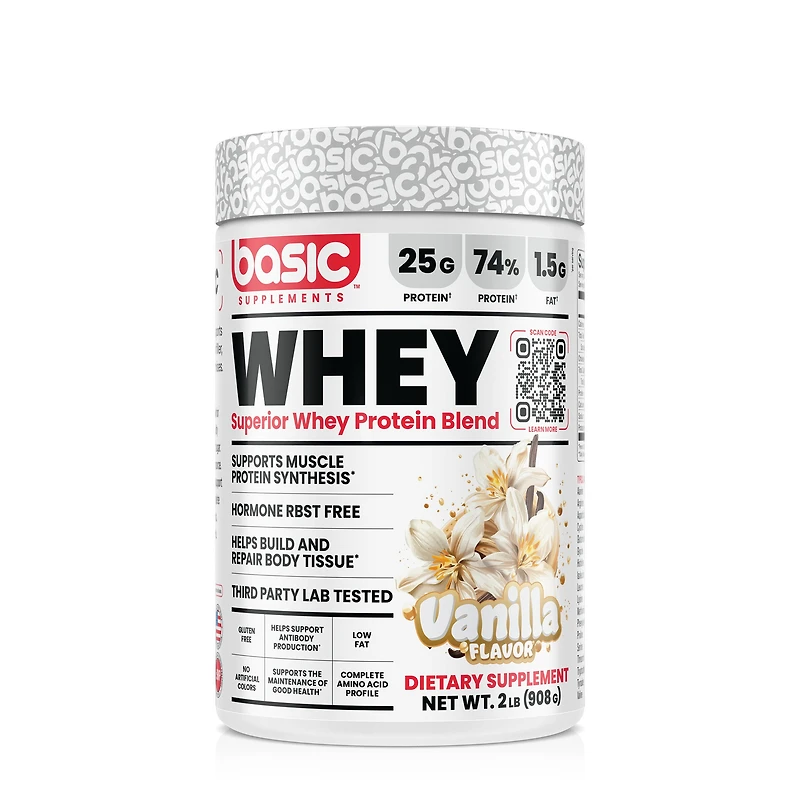 Basic Supplements Whey Protein Blend - Vanilla (27 Servings)