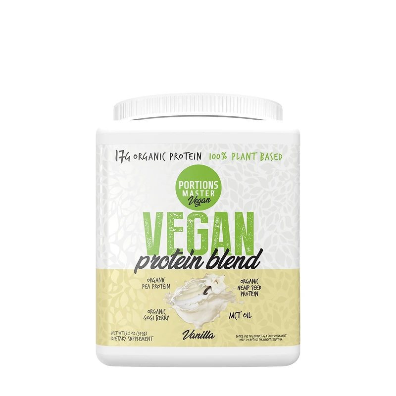 Portions Master Vegan Protein Blend - Vanilla (15 Servings)
